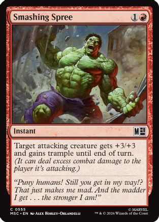 Smashing Spree  [Foil]  (MSC-555) - [Commander: Marvel Super Heroes]
