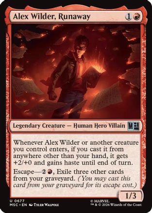 Alex Wilder, Runaway  (MSC-677) - [Commander: Marvel Super Heroes]