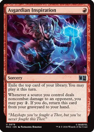 Asgardian Inspiration  [Foil]  (MSC-678) - [Commander: Marvel Super Heroes]