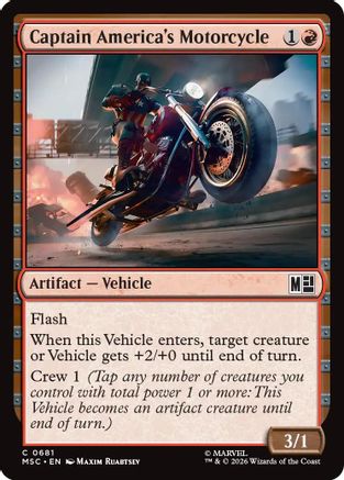 Captain America's Motorcycle  [Foil]  (MSC-681) - [Commander: Marvel Super Heroes]