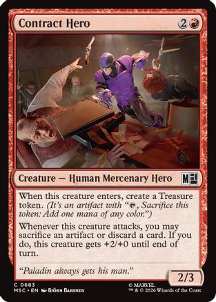 Contract Hero  [Foil]  (MSC-683) - [Commander: Marvel Super Heroes]