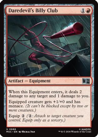 Daredevil's Billy Club  [Foil]  (MSC-686) - [Commander: Marvel Super Heroes]