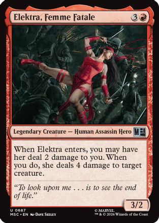 Elektra, Femme Fatale  (MSC-687) - [Commander: Marvel Super Heroes]