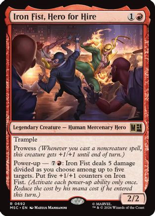 Iron Fist, Hero for Hire  (MSC-692) - [Commander: Marvel Super Heroes]