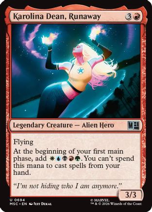 Karolina Dean, Runaway  [Foil]  (MSC-694) - [Commander: Marvel Super Heroes]