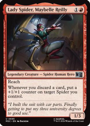 Lady Spider, Maybelle Reilly  [Foil]  (MSC-695) - [Commander: Marvel Super Heroes]