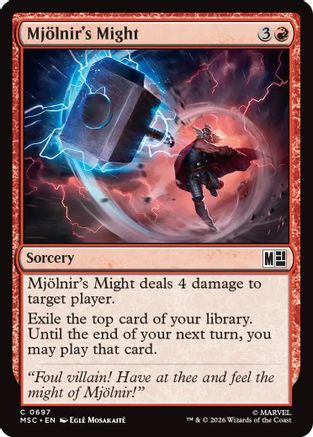 Mjollnir's Might  [Foil]  (MSC-697) - [Commander: Marvel Super Heroes]