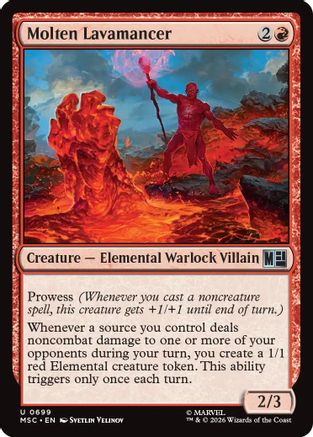 Molten Lavamancer  [Foil]  (MSC-699) - [Commander: Marvel Super Heroes]