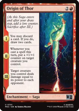 Origin of Thor  (MSC-701) - [Commander: Marvel Super Heroes]