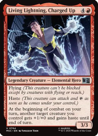Living Lightning, Charged Up  (MSC-764) - [Commander: Marvel Super Heroes]