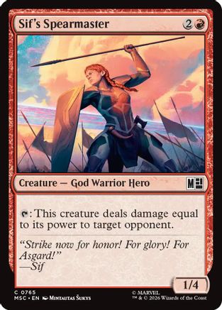 Sif's Spearmaster  [Foil]  (MSC-765) - [Commander: Marvel Super Heroes]