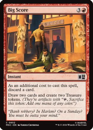 Big Score  [Foil]  (MSC-802) - [Commander: Marvel Super Heroes]