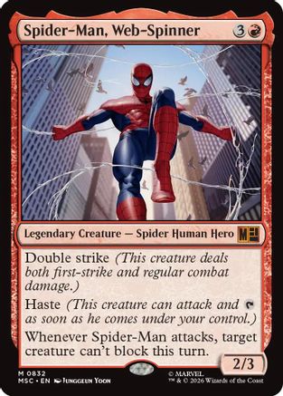 Spider-Man, Web-Spinner  [Foil]  (MSC-832) - [Commander: Marvel Super Heroes]