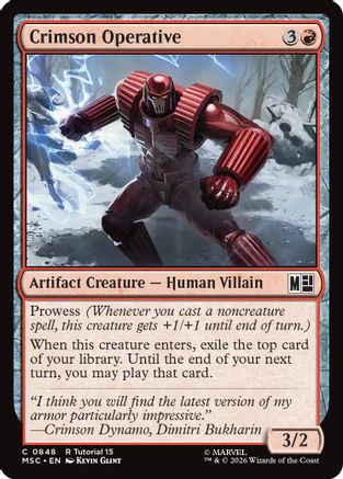 Crimson Operative  (MSC-848) - [Commander: Marvel Super Heroes]