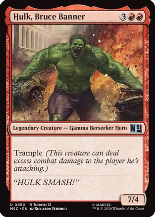 Hulk, Bruce Banner  (MSC-850) - [Commander: Marvel Super Heroes]