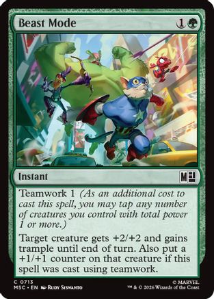 Beast Mode  [Foil]  (MSC-713) - [Commander: Marvel Super Heroes]