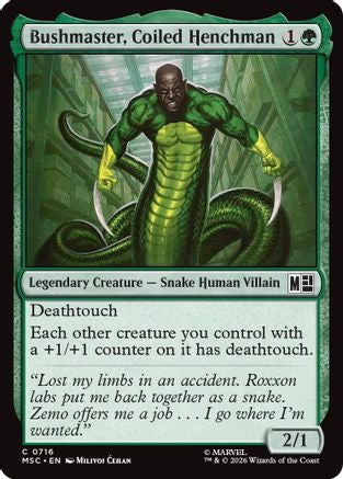 Bushmaster, Coiled Henchman  [Foil]  (MSC-716) - [Commander: Marvel Super Heroes]