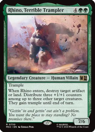 Rhino, Terrible Trampler  [Foil]  (MSC-730) - [Commander: Marvel Super Heroes]