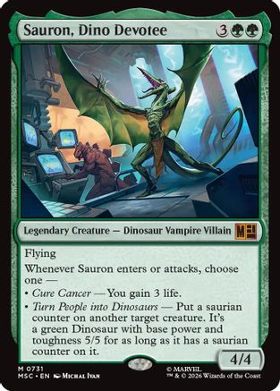 Sauron, Dino Devoteee  [Foil]  (MSC-731) - [Commander: Marvel Super Heroes]