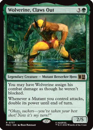 Wolverine, Claws Out  [Foil]  (MSC-737) - [Commander: Marvel Super Heroes]