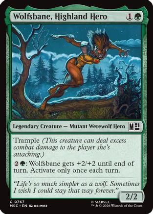 Wolfsbane, Highland Hero  [Foil]  (MSC-767) - [Commander: Marvel Super Heroes]