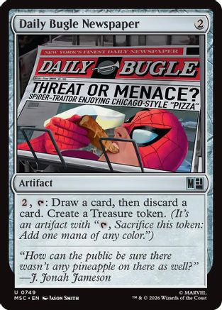 Daily Bugle Newspaper  [Foil]  (MSC-749) - [Commander: Marvel Super Heroes]