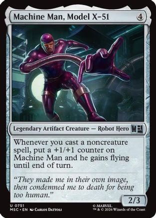 Machine Man, Model X-51  [Foil]  (MSC-751) - [Commander: Marvel Super Heroes]