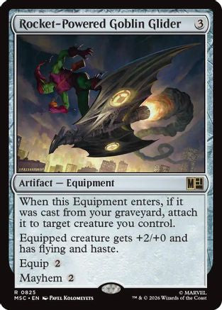 Rocket-Powered Goblin Glider  [Foil]  (MSC-825) - [Commander: Marvel Super Heroes]