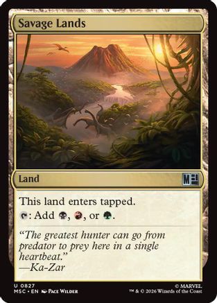 Savage Lands  [Foil]  (MSC-827) - [Commander: Marvel Super Heroes]