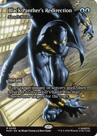 Black Panther's Redirection - Narset's Reversal (Borderless)  (MAR-058) - [Marvel Universe Eternal-Legal]