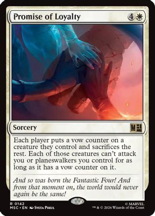 Promise of Loyalty (Surge Foil)  [Foil]  (MSC-142) - [Commander: Marvel Super Heroes]