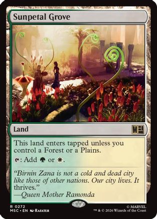 Sunpetal Grove (Surge Foil)  [Foil]  (MSC-272) - [Commander: Marvel Super Heroes]