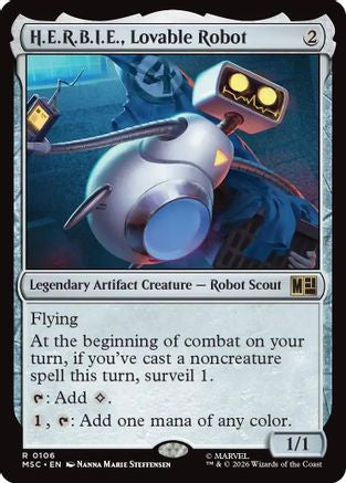 H.E.R.B.I.E., Lovable Robot  (MSC-106) - [Commander: Marvel Super Heroes]
