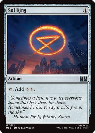 Sol Ring (0212) (Surge Foil)  [Foil]  (MSC-212) - [Commander: Marvel Super Heroes]