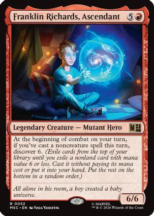 Franklin Richards, Ascendant (Surge Foil)  [Foil]  (MSC-052) - [Commander: Marvel Super Heroes]