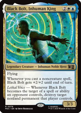 Black Bolt, Inhuman King  (MSC-076) - [Commander: Marvel Super Heroes]