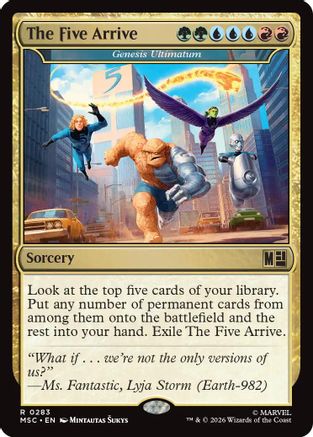 The Five Arrive - Genesis Ultimatum (Surge Foil)  [Foil]  (MSC-283) - [Commander: Marvel Super Heroes]