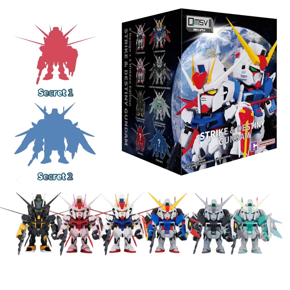 QMSV Mini STRIKE & DESTINY GUNDAM "Gundam" BNESH  (1 PC RANDOM)