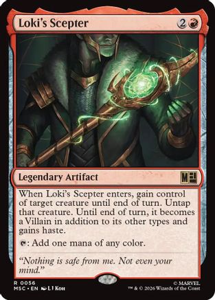 Loki's Scepter (Surge Foil)  [Foil]  (MSC-056) - [Commander: Marvel Super Heroes]