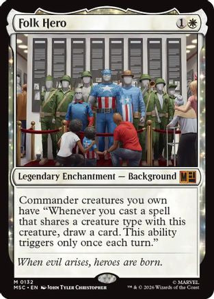 Folk Hero (Surge Foil)  [Foil]  (MSC-132) - [Commander: Marvel Super Heroes]