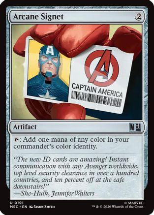 Arcane Signet (0191) (Surge Foil)  [Foil]  (MSC-191) - [Commander: Marvel Super Heroes]