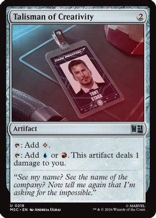 Talisman of Creativity (Surge Foil)  [Foil]  (MSC-218) - [Commander: Marvel Super Heroes]