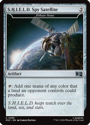 S.H.I.E.L.D. Spy Satellite - Fellwar Stone (Surge Foil)  [Foil]  (MSC-285) - [Commander: Marvel Super Heroes]