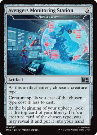 Avengers Monitoring Station - Herald's Horn (Surge Foil)  [Foil]  (MSC-287) - [Commander: Marvel Super Heroes]