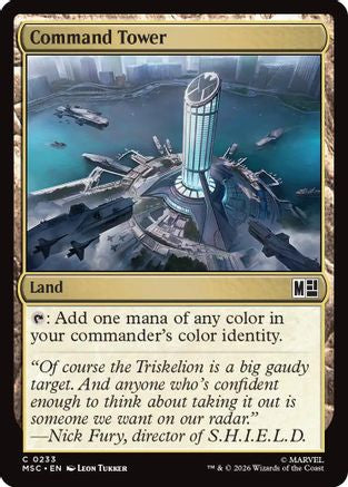 Command Tower (0233) (Surge Foil)  [Foil]  (MSC-233) - [Commander: Marvel Super Heroes]
