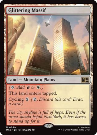 Glittering Massif (Surge Foil)  [Foil]  (MSC-249) - [Commander: Marvel Super Heroes]