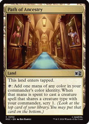 Path of Ancestry (Surge Foil)  [Foil]  (MSC-254) - [Commander: Marvel Super Heroes]