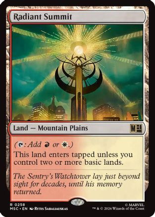 Radiant Summit (Surge Foil)  [Foil]  (MSC-258) - [Commander: Marvel Super Heroes]