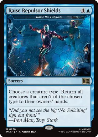 Raise Repulsor Shields - Raise the Palisade (Surge Foil)  [Foil]  (MSC-278) - [Commander: Marvel Super Heroes]