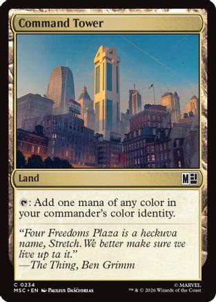 Command Tower (0234) (Surge Foil)  [Foil]  (MSC-234) - [Commander: Marvel Super Heroes]